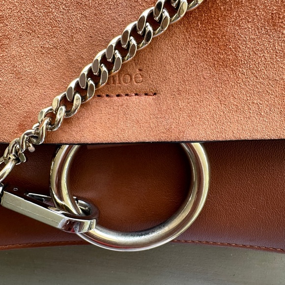 Chloe small Faye camel shoulder crossbody bag - Picture 7 of 10